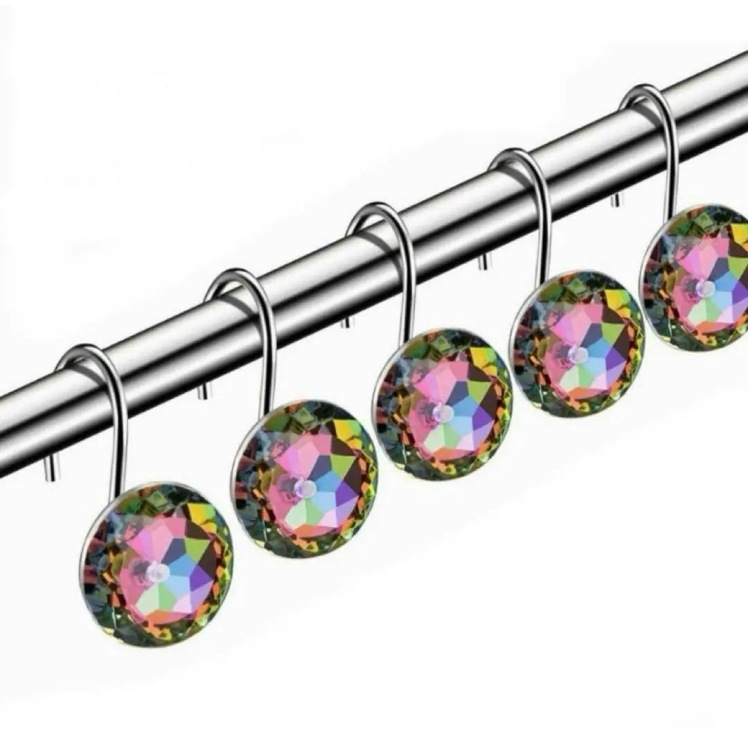 ⭐️⭐️Shower Curtain Hooks Glittering Rhinestone Interior Redecoration