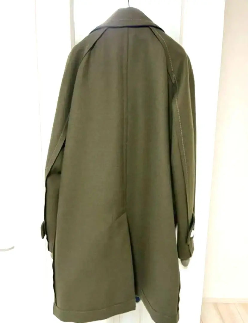 Winter sale! Good condition ☆ sacai 19aw Melton Wool Coat Khaki Size1