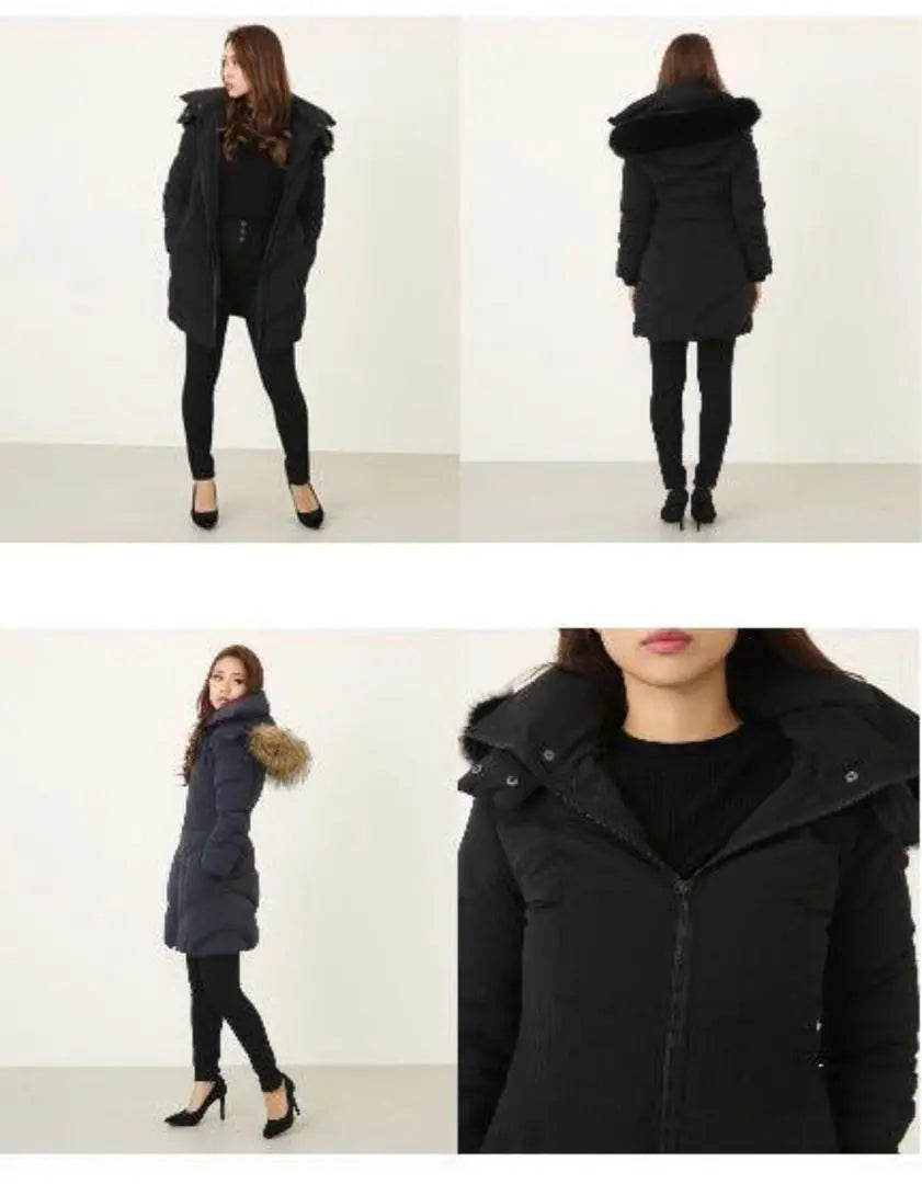 rienda faux fur stretch down down coat