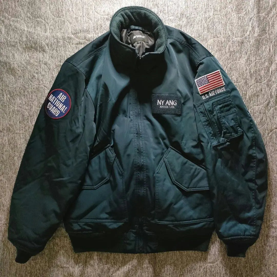 XL Avirex New York A.N.G Flight Jacket Patch Embroidered