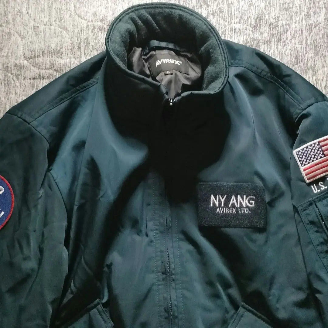 XL Avirex New York A.N.G Flight Jacket Patch Embroidered