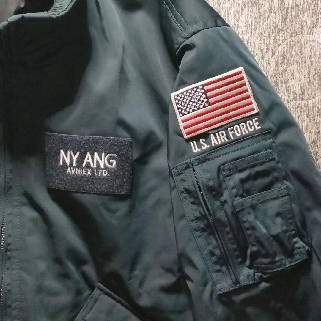 XL Avirex New York A.N.G Flight Jacket Patch Embroidered