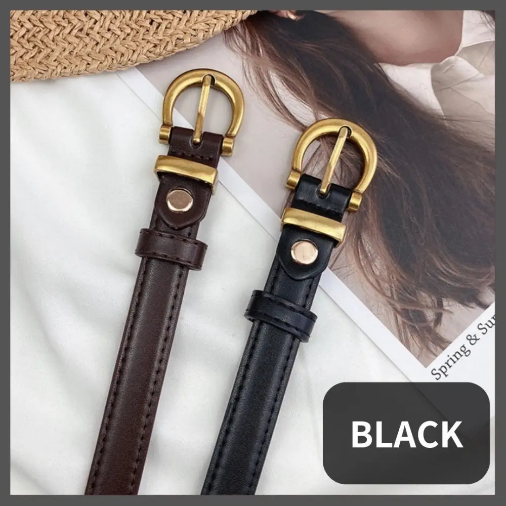 [Limited Quantity] Women's Belt Casual Natural Leather New Product Gold