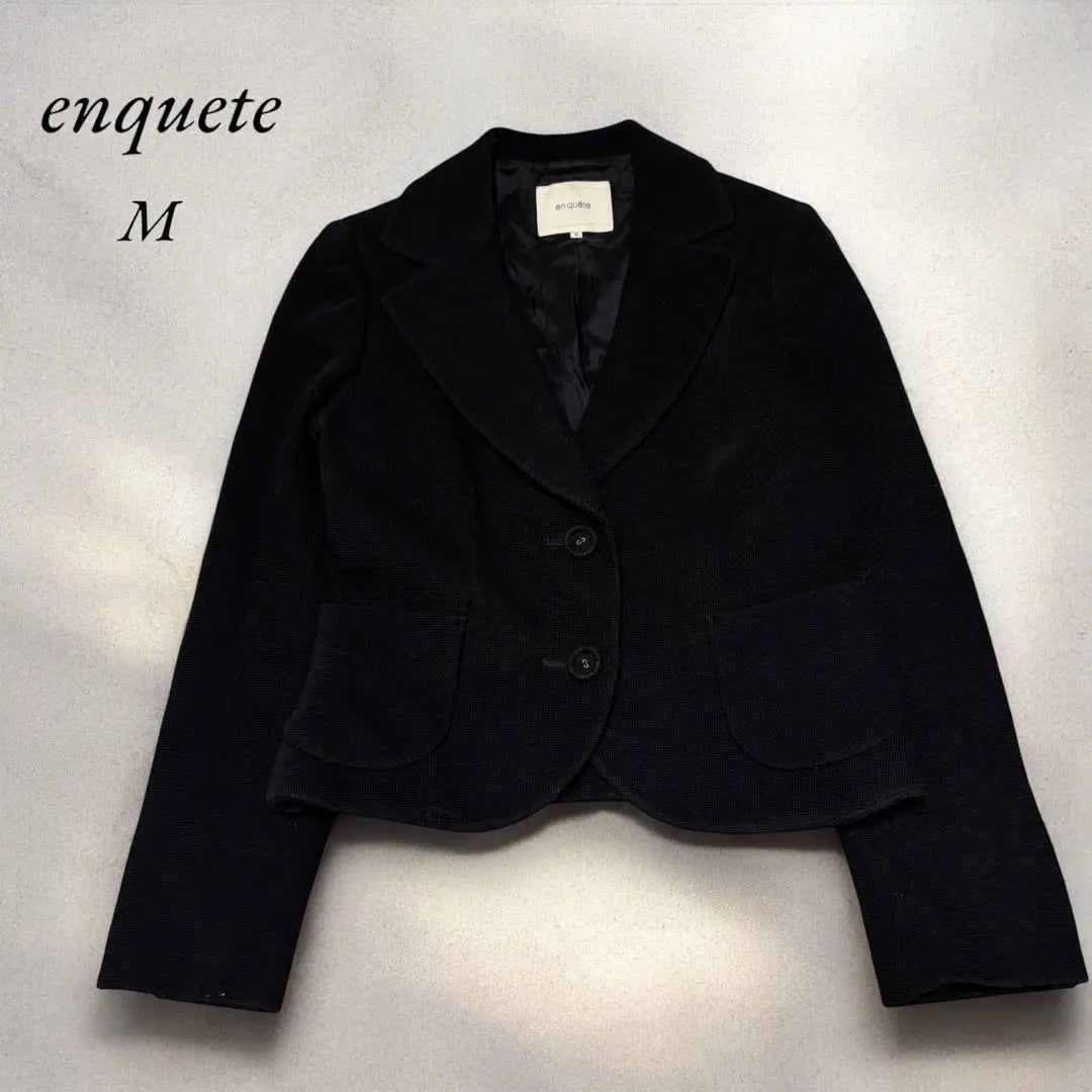 [Survey] enquete tailored jacket M black thick simple business