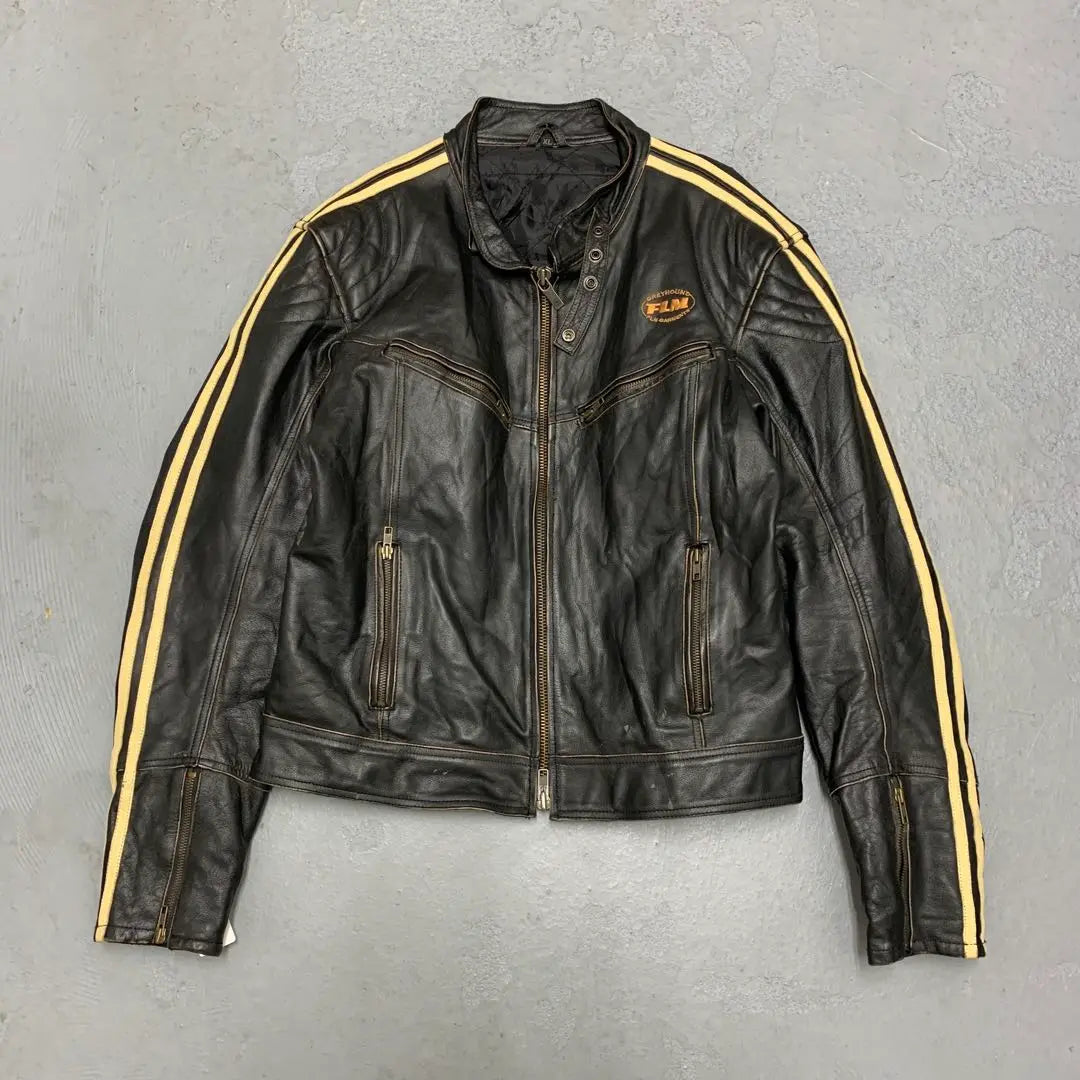 ◎ W60 REAL LEATHER Single Riders Racing Jacket