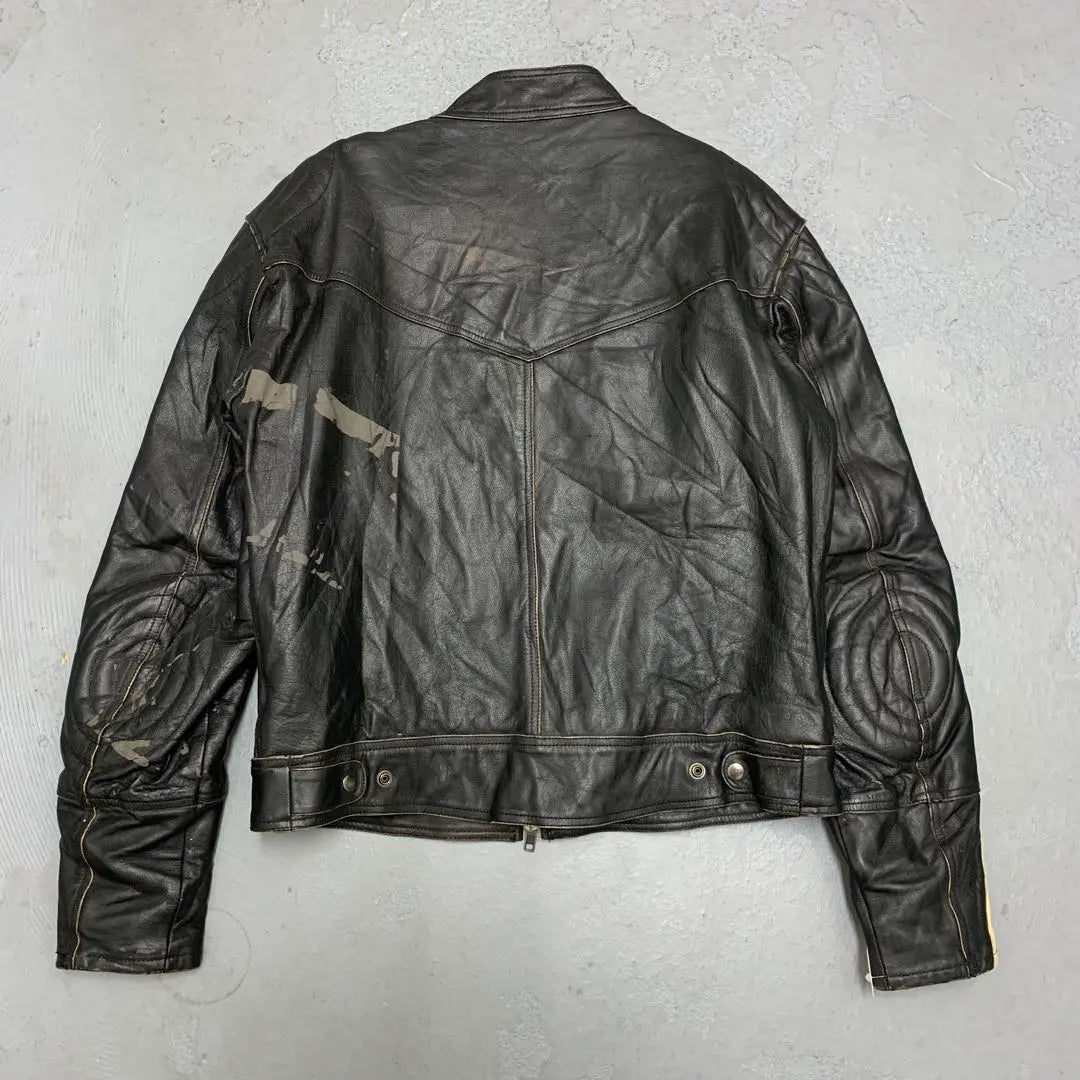 ◎ W60 REAL LEATHER Single Riders Racing Jacket