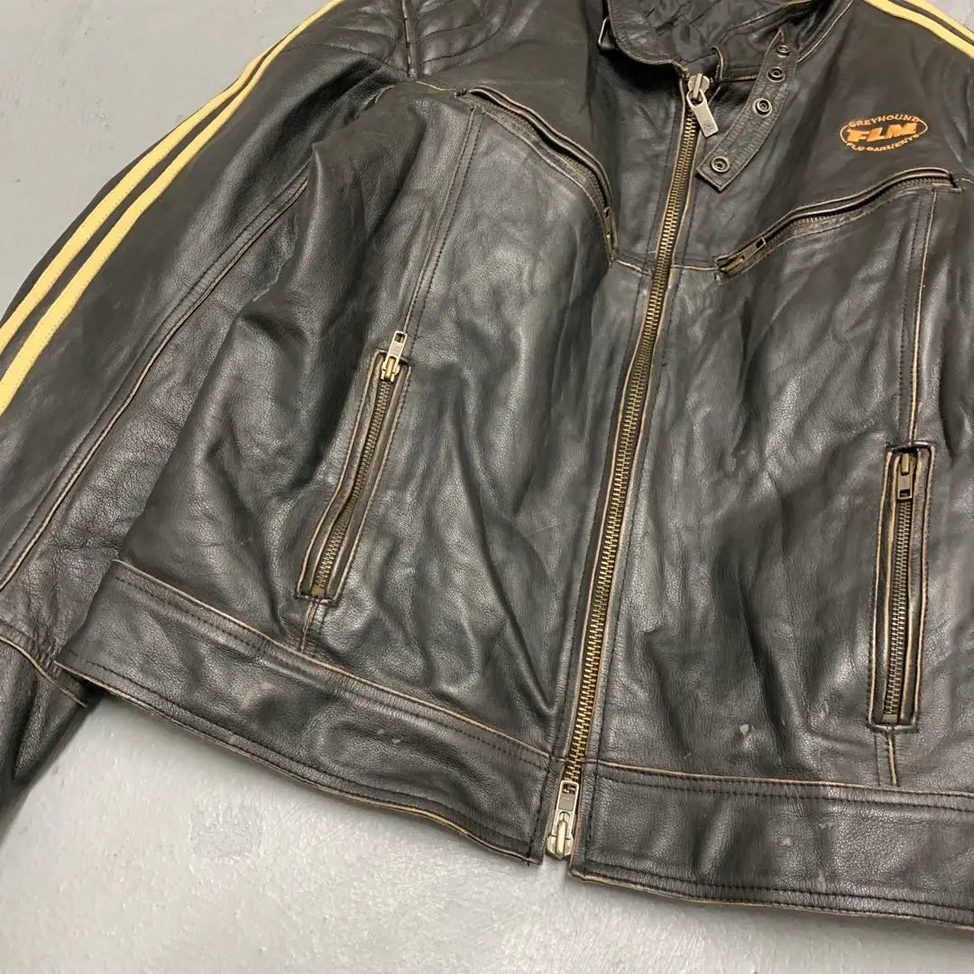 ◎ W60 REAL LEATHER Single Riders Racing Jacket