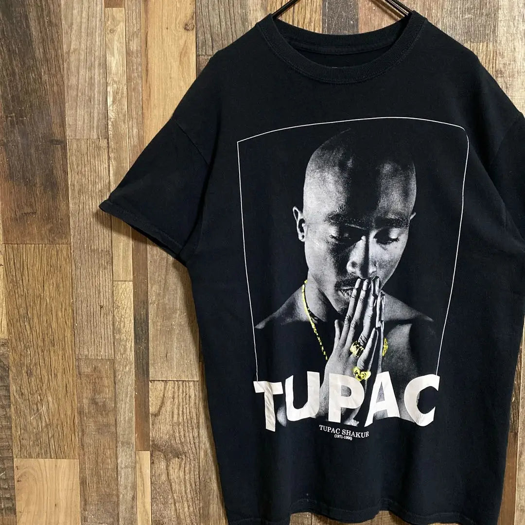 2PAC hip hop wrap T wrapper M hombres USA ropa usada camiseta de manga corta | 2PAC ヒップホップ ラップT ラッパー M メンズ USA古着半袖 Tシャツ