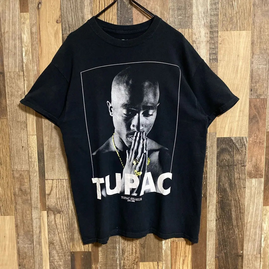 2PAC hip hop wrap T wrapper M men USA used clothes short sleeve T -shirt