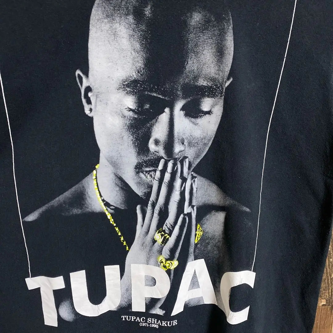 2PAC hip hop wrap T wrapper M hombres USA ropa usada camiseta de manga corta | 2PAC ヒップホップ ラップT ラッパー M メンズ USA古着半袖 Tシャツ