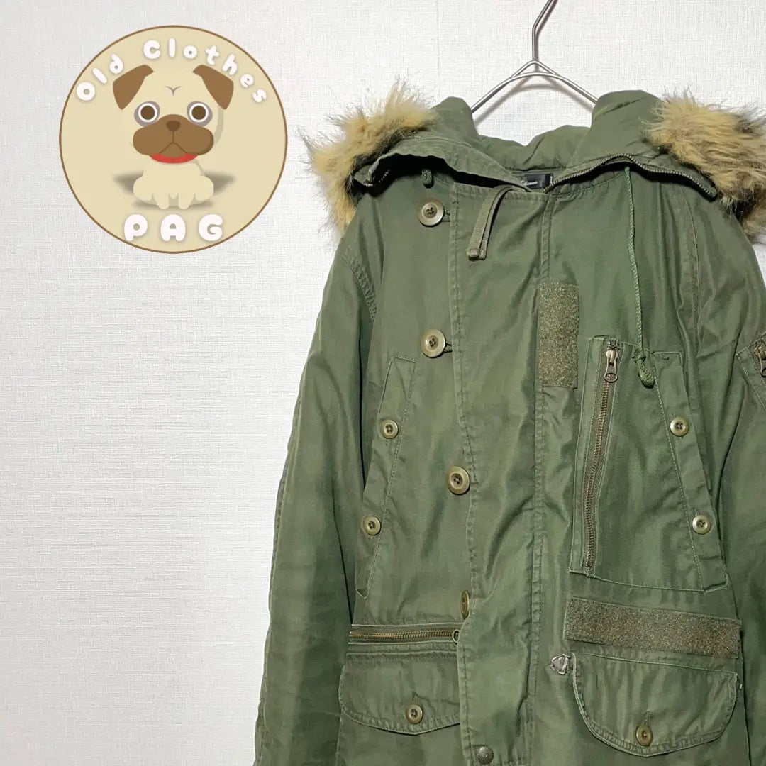 Mod coat Khaki fur removable Audience