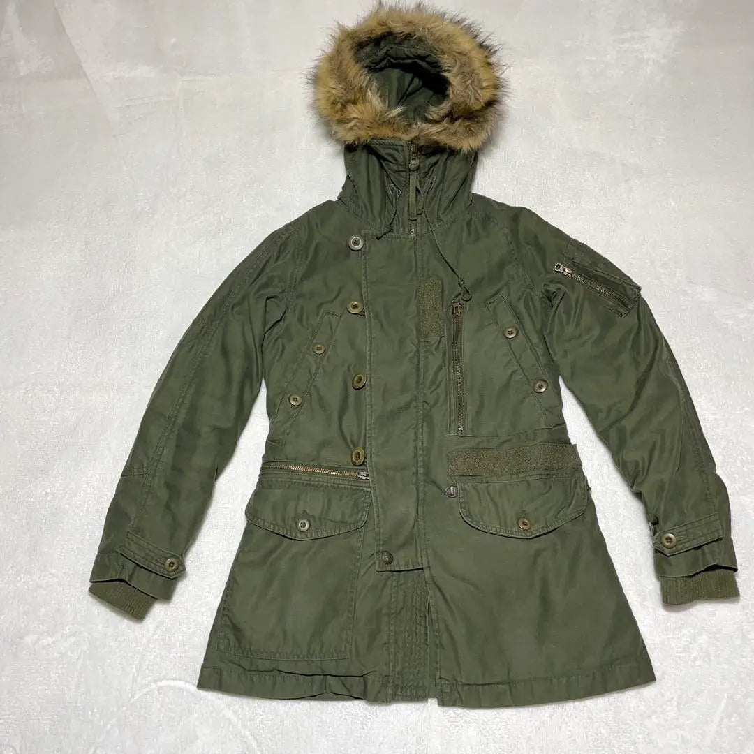 Mod coat Khaki fur removable Audience