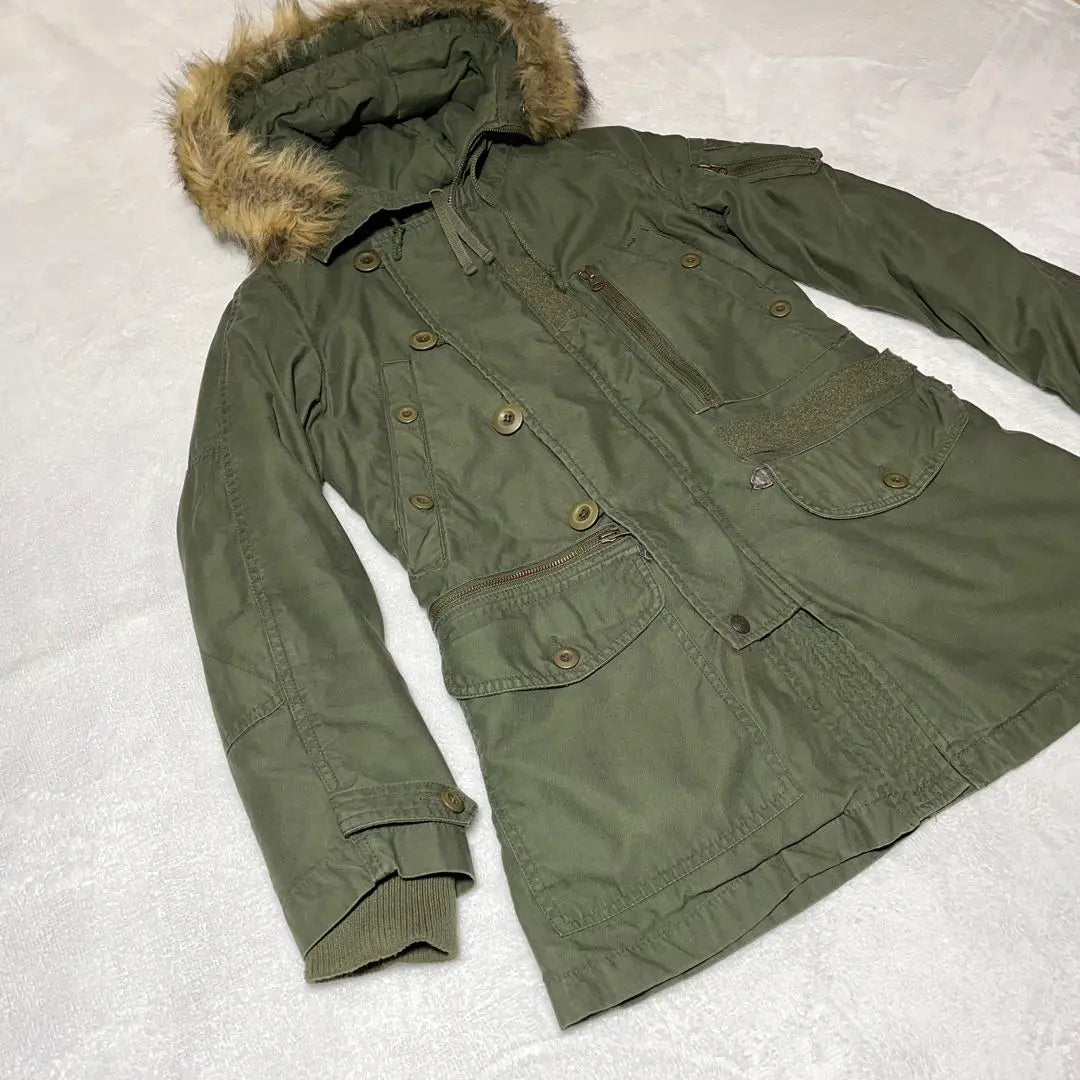 Mod coat Khaki fur removable Audience