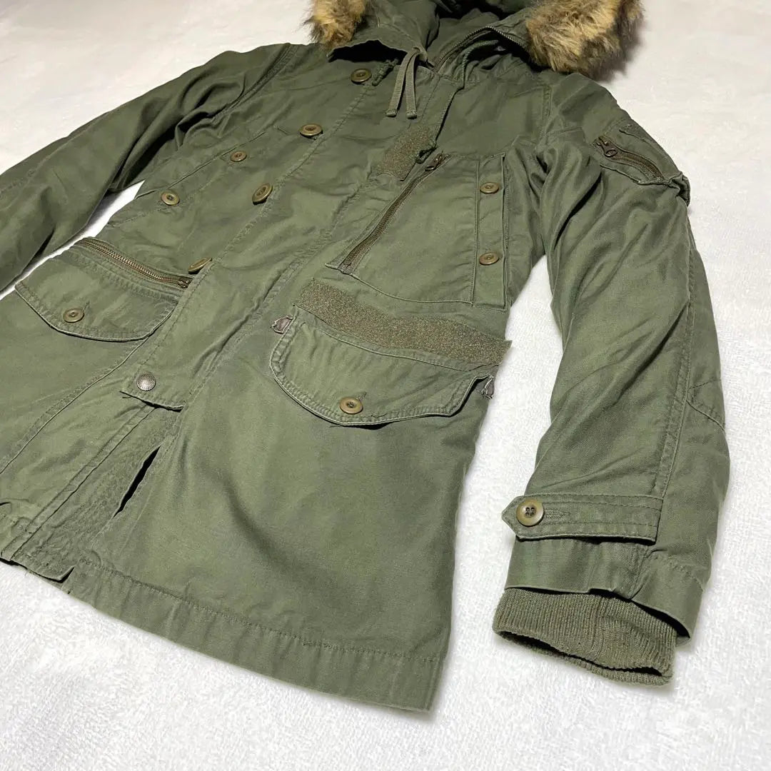 Mod coat Khaki fur removable Audience