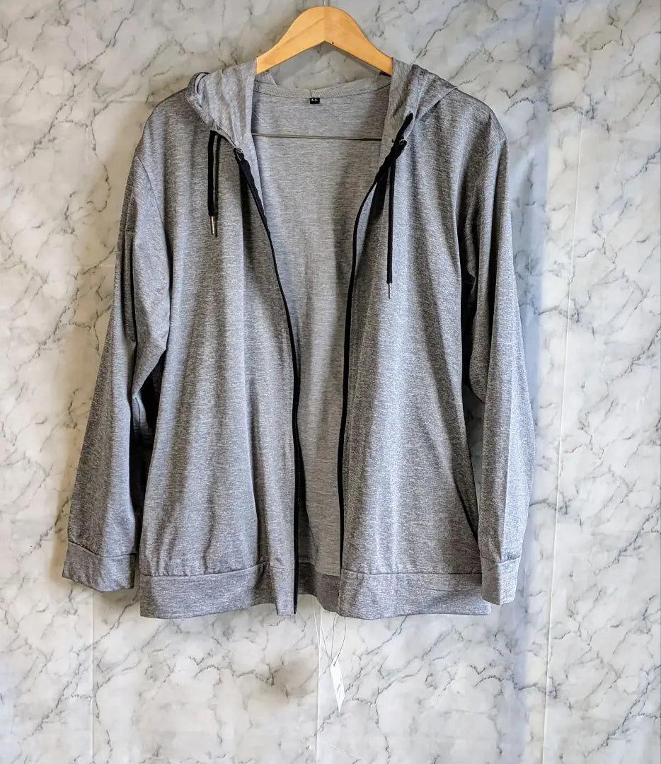 ALL・PAS Men's Long Sleeve Hooded Hoodie Gray Color LL Size New