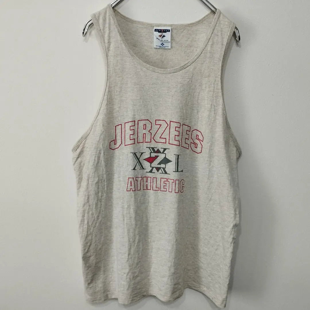 American-made vintage JERZEES tank top off-white M 90s