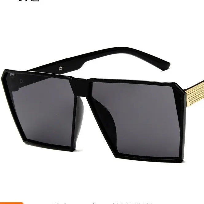 Women's sunglasses black black gold men's square