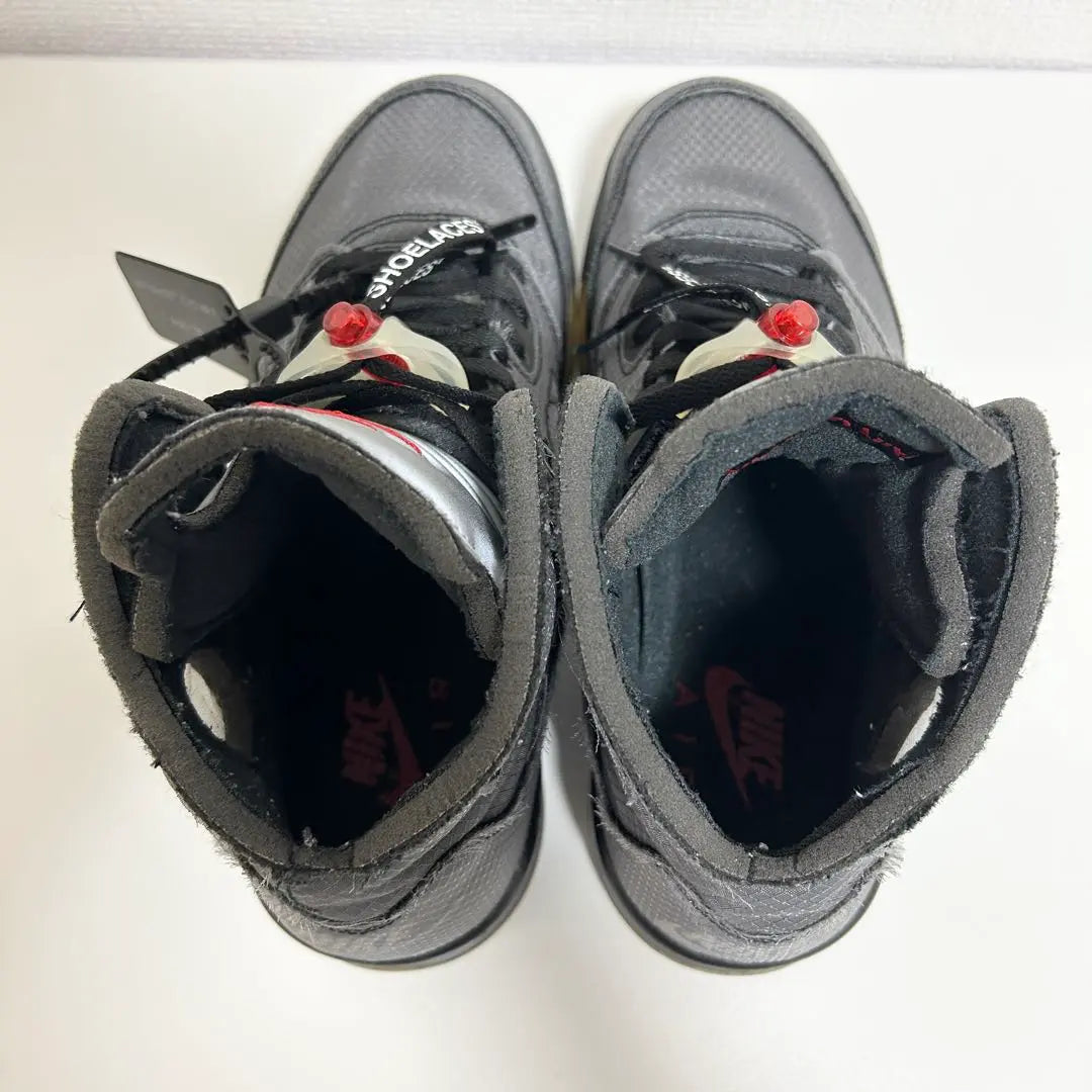 Beautiful condition ✨ 26cm Nike Air Jordan 5 Off-White Muslin Black