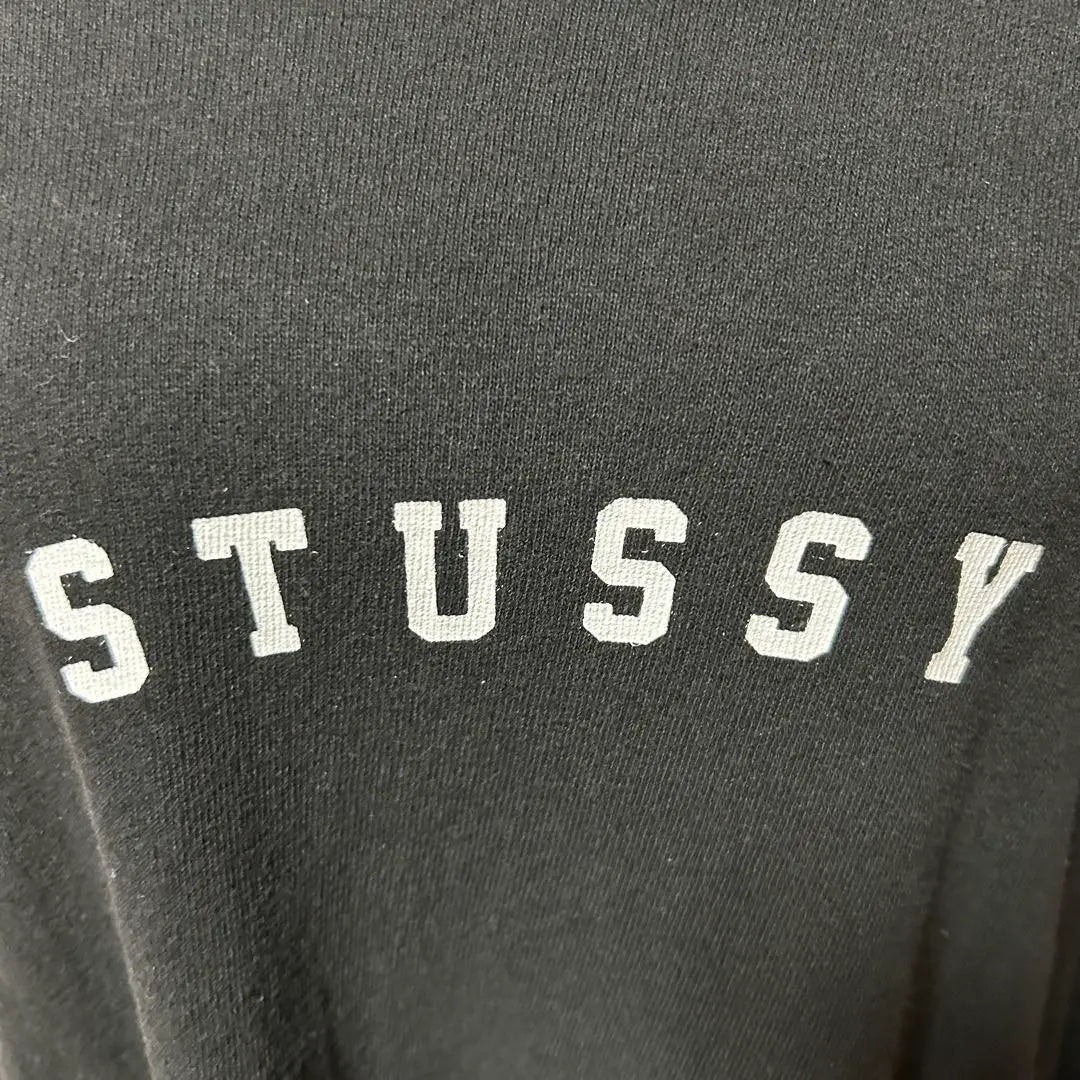 Hermoso estado Vestido grande Stussy de algodón con logotipo en el frente, color negro