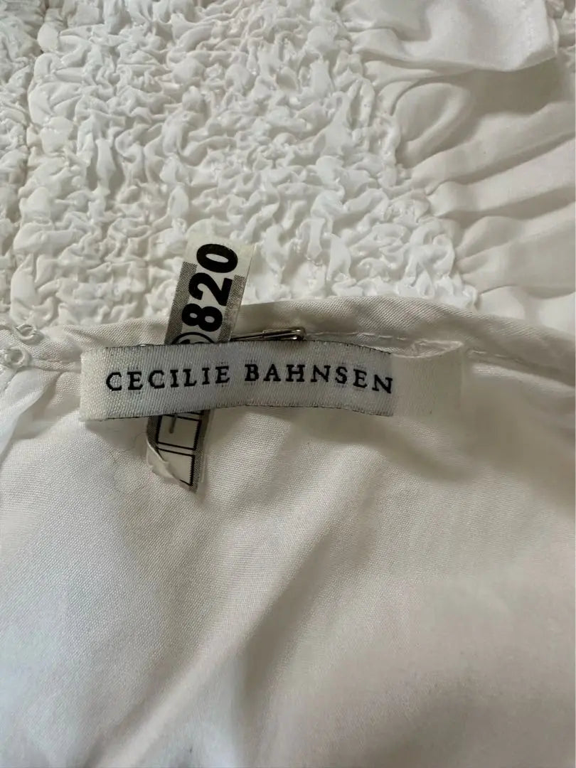 CECILIE BAHNSEN Bañador largo blanco KN110 | CECILIE BAHNSEN ホワイトロングワンピース KN110