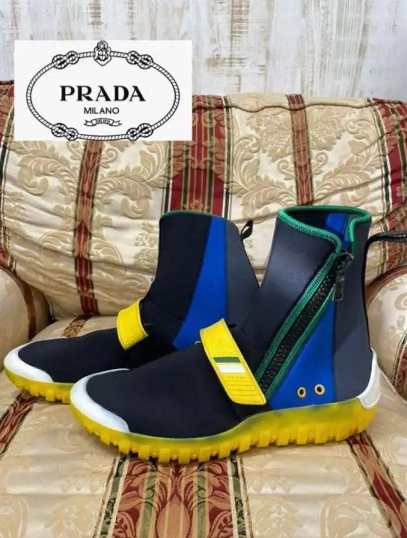 PRADA Neoprene High Cut Sneakers PRADA