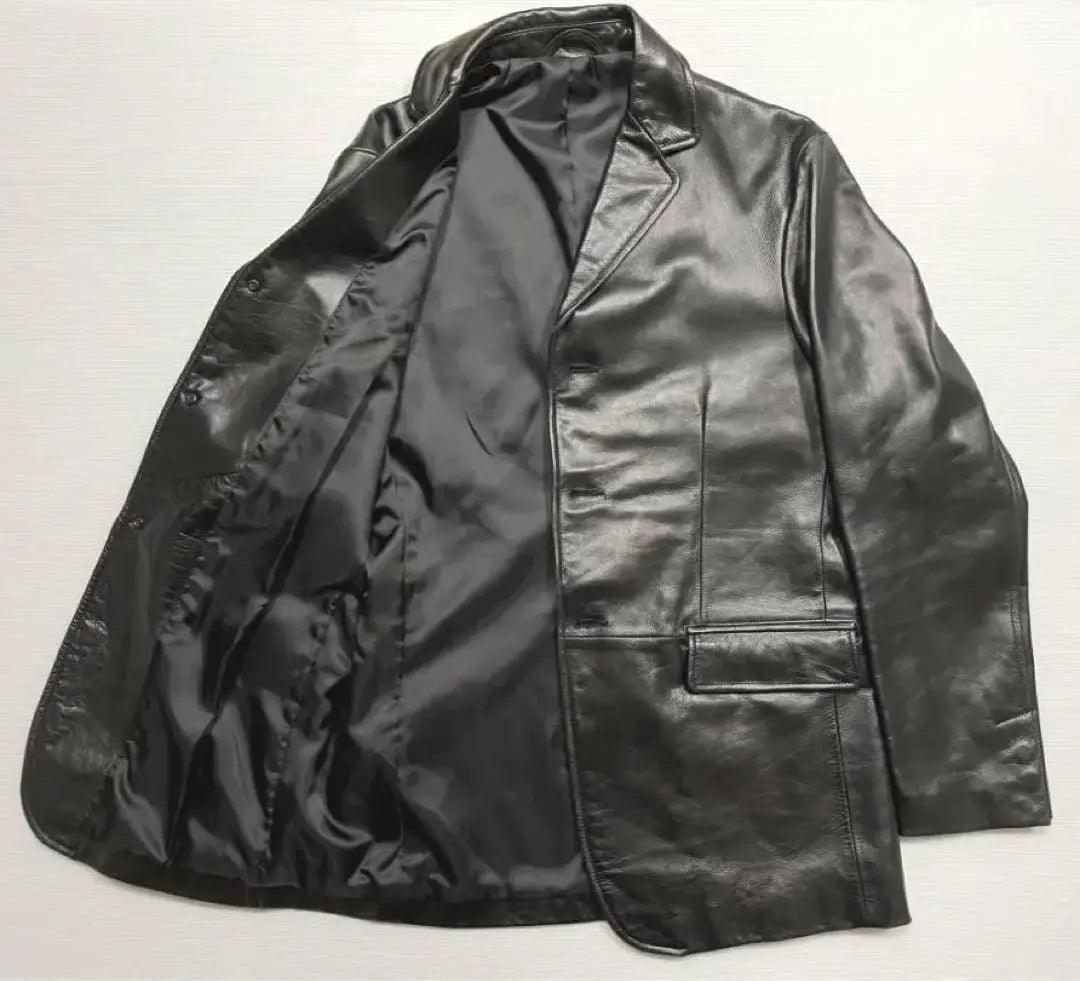 Unused? Ships SHIPS Leather Tailored Jacket Cowhide Half Court | 未使用? シップス SHIPS レザー テーラードジャケット 牛革 ハーフコート