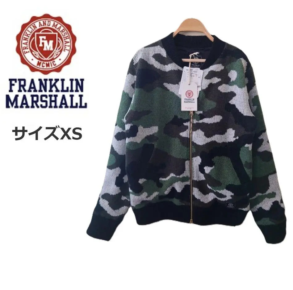 FRANKLIN&MARSHALL Camouflage pattern zip knit