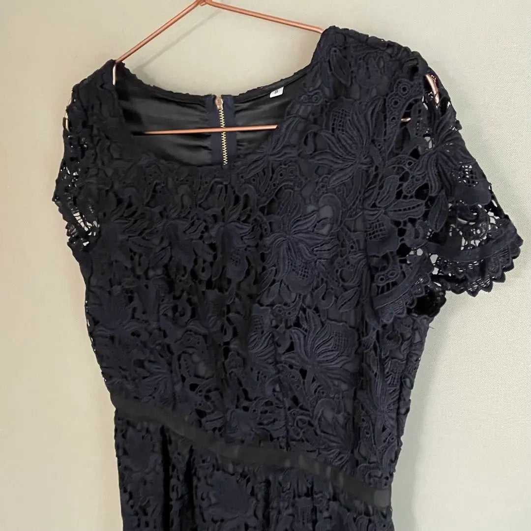 EMMA JAMES Navy All-Lace Dress, Size 9