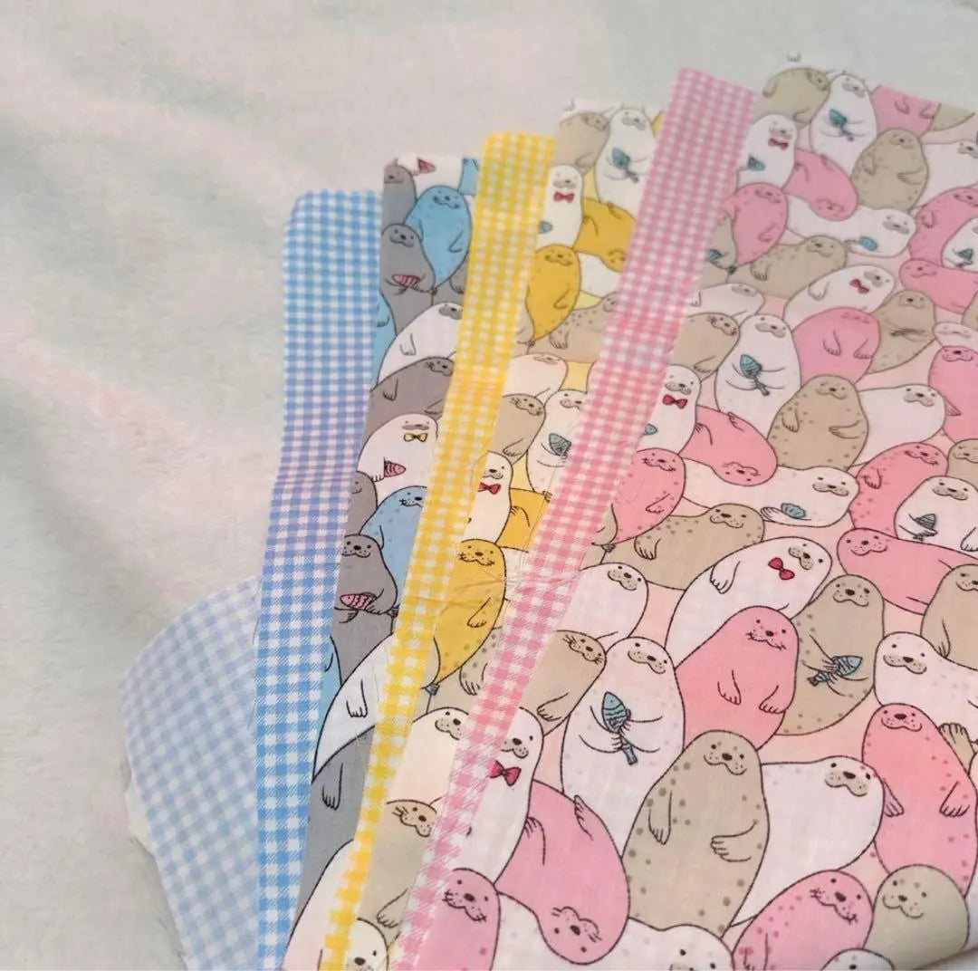 Printed cotton fabric cotton scraps animal pattern set of 6 50cmx50cm | プリント コットン生地 綿 はぎれ 動物柄 6枚セット 50cmx50cm