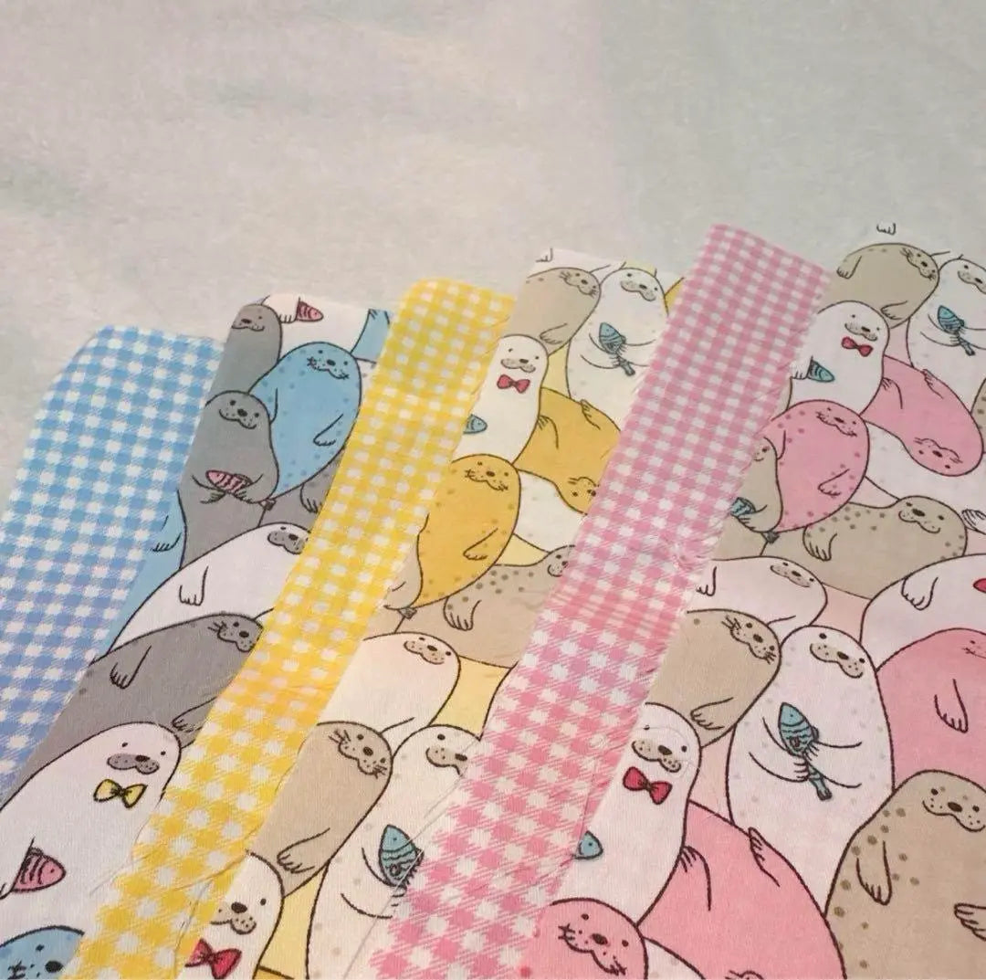 Printed cotton fabric cotton scraps animal pattern set of 6 50cmx50cm | プリント コットン生地 綿 はぎれ 動物柄 6枚セット 50cmx50cm