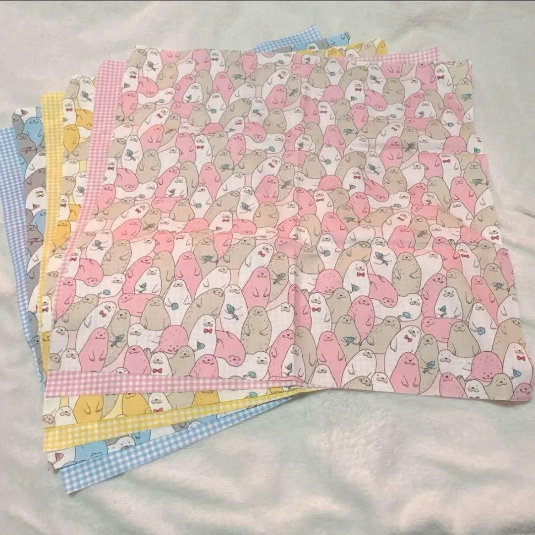 Printed cotton fabric cotton scraps animal pattern set of 6 50cmx50cm | プリント コットン生地 綿 はぎれ 動物柄 6枚セット 50cmx50cm