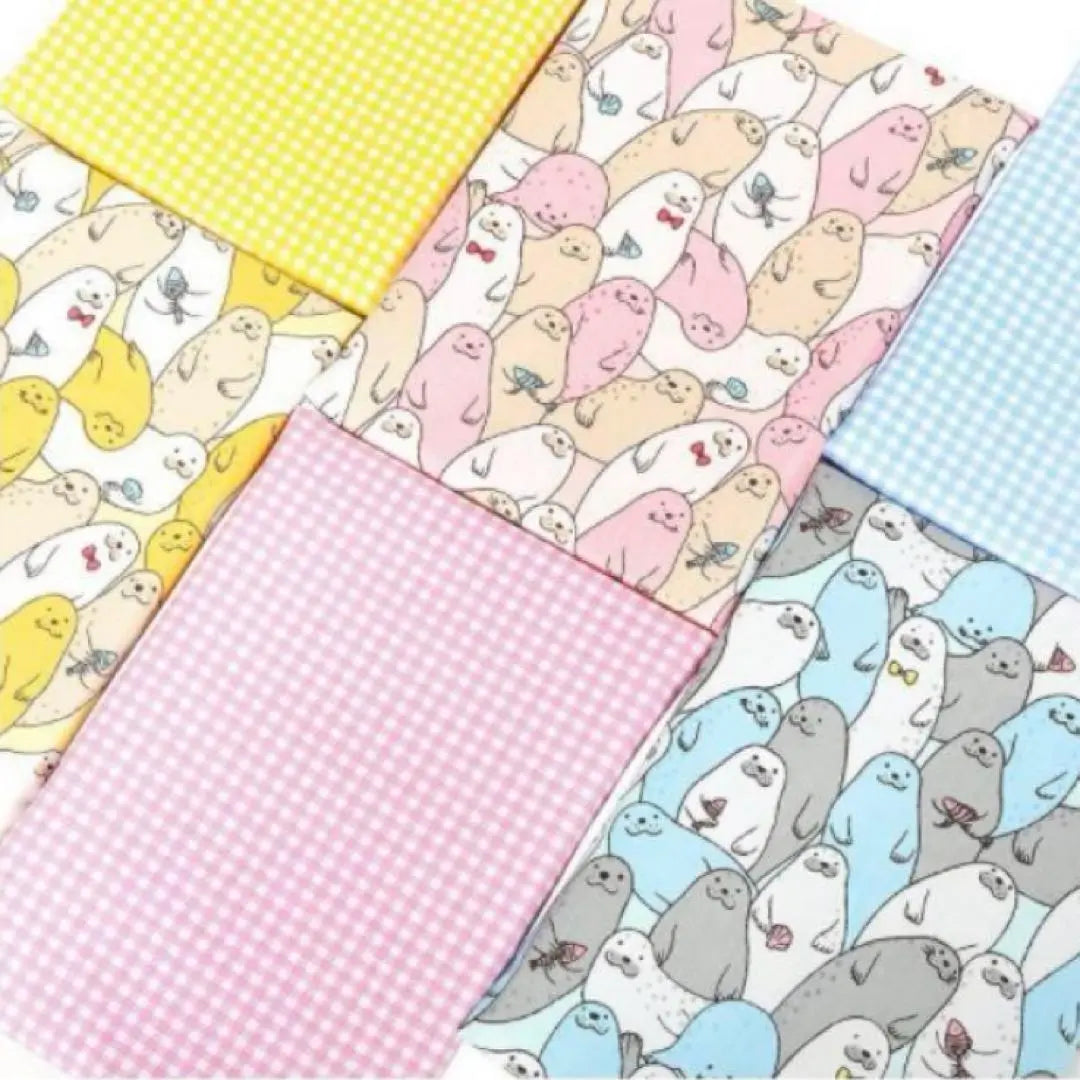 Printed cotton fabric cotton scraps animal pattern set of 6 50cmx50cm | プリント コットン生地 綿 はぎれ 動物柄 6枚セット 50cmx50cm