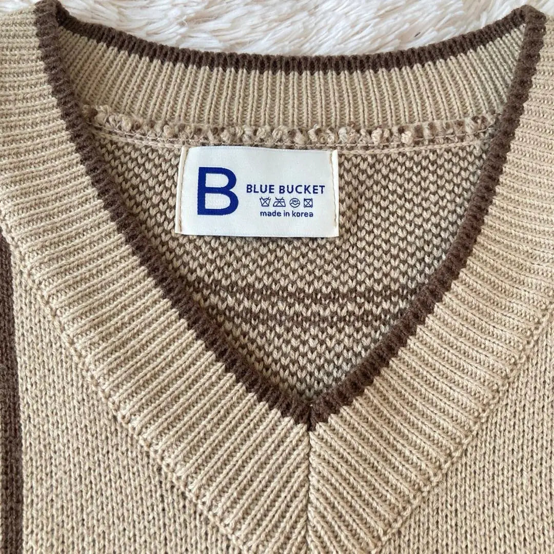 [Sold out] BLUE BUCKET Knit Best Gire Cardigan | 【完売品】BLUE BUCKET ニットベスト　ジレ　カーディガン