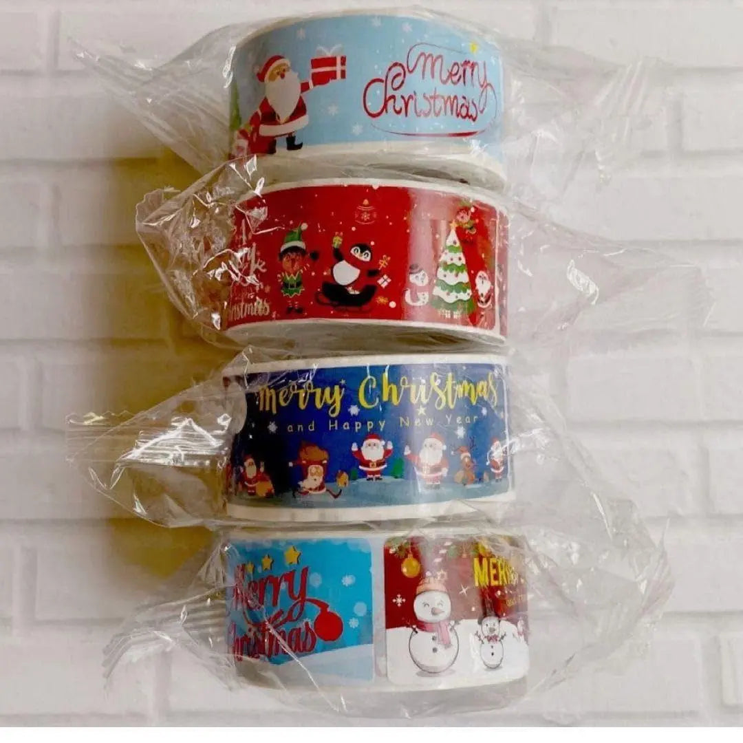 ⭐️ Christmas stickers 4 roll set Christmas wrapping