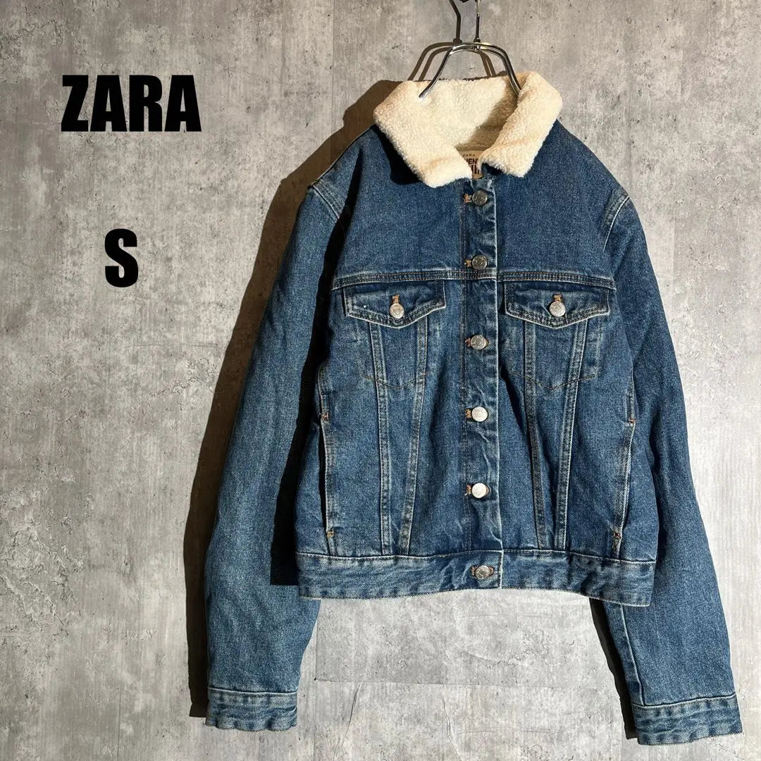 809 ZARA Boa-lined Denim Jacket [S (USA)] American casual