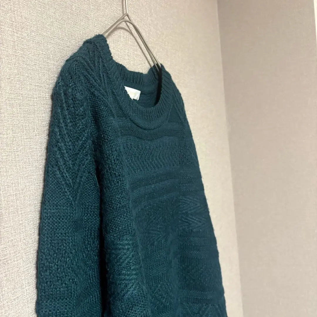 [Gloves] Knit sweater Side slits All-over pattern M | 【グローブ】ニット　セーター　サイドスリット 総柄　M