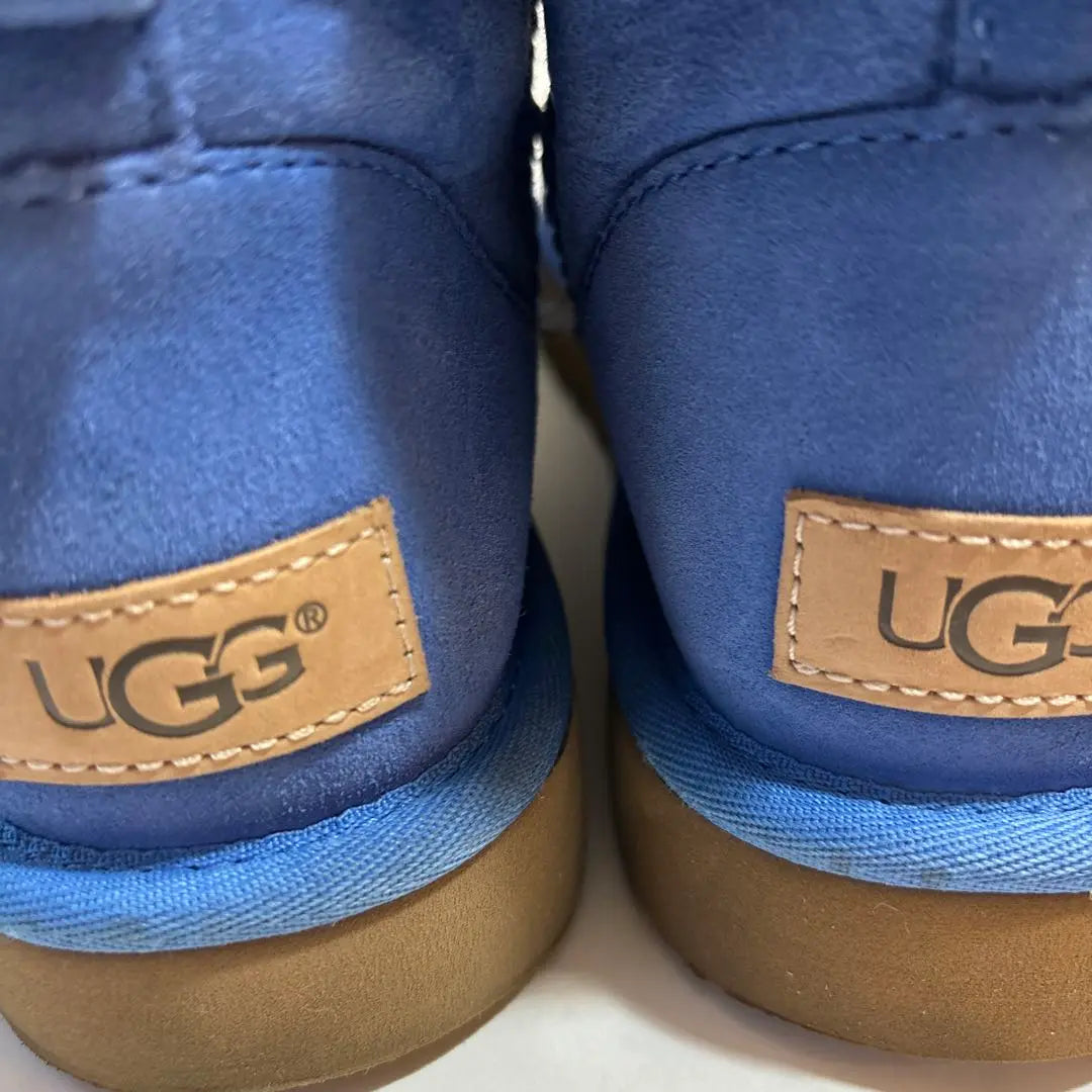 Botas de piel de oveja UGG con precio reducido, color azul, talla japonesa 22, talla americana 5