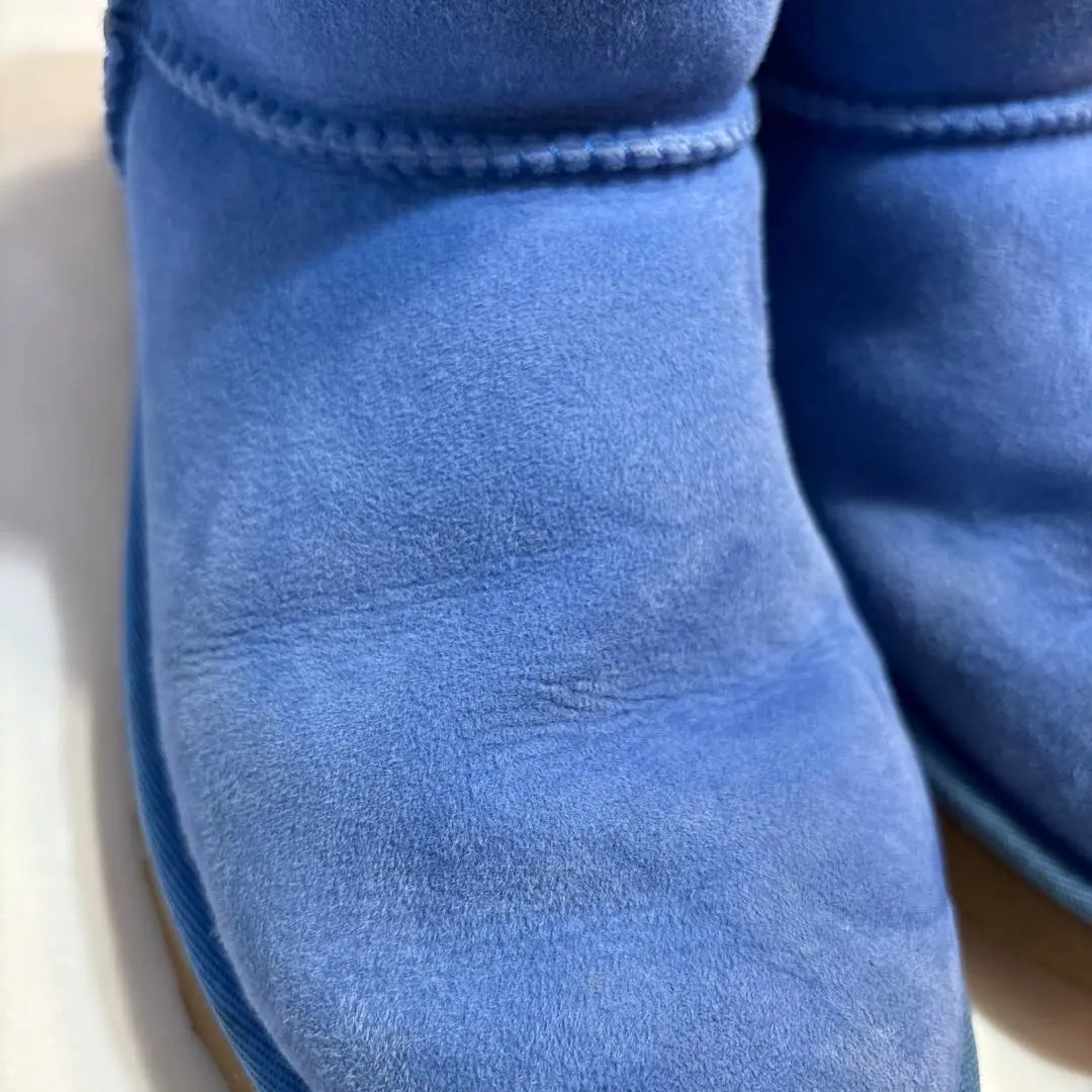 Botas de piel de oveja UGG con precio reducido, color azul, talla japonesa 22, talla americana 5