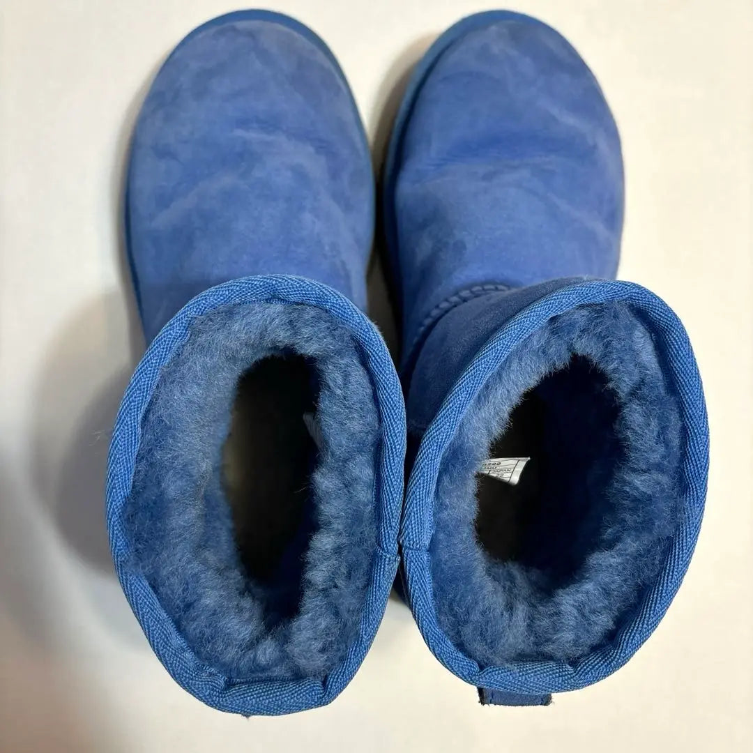 Botas de piel de oveja UGG con precio reducido, color azul, talla japonesa 22, talla americana 5