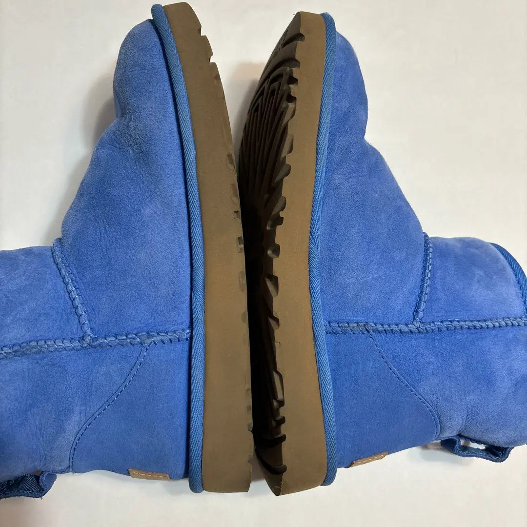 Botas de piel de oveja UGG con precio reducido, color azul, talla japonesa 22, talla americana 5