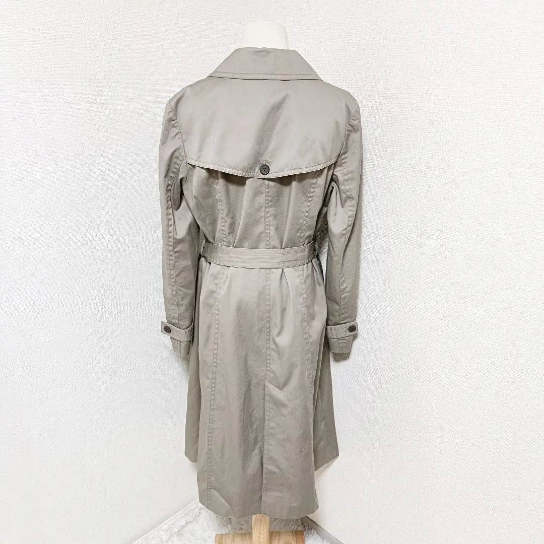 Laura Ashley Trench Coat Outerwear Gray Cotton 13