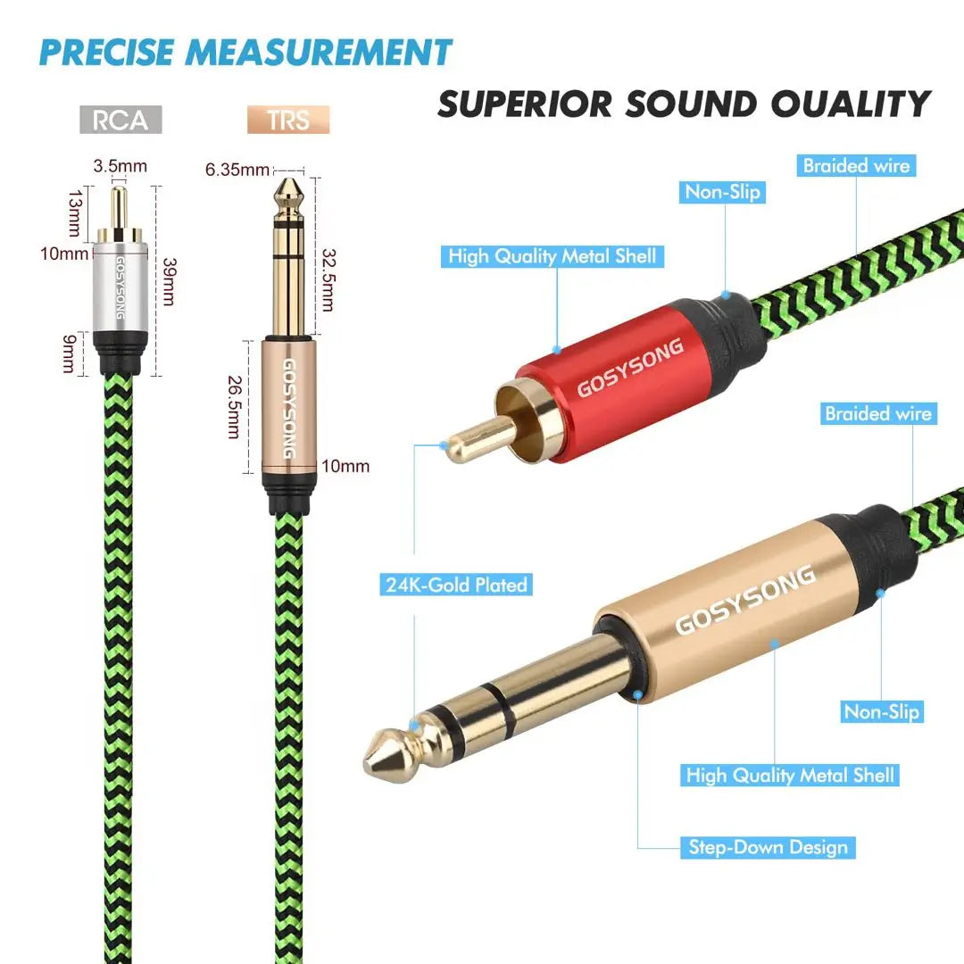 Special price before disposal ✨RCA 1/4 cable 3m audio cable