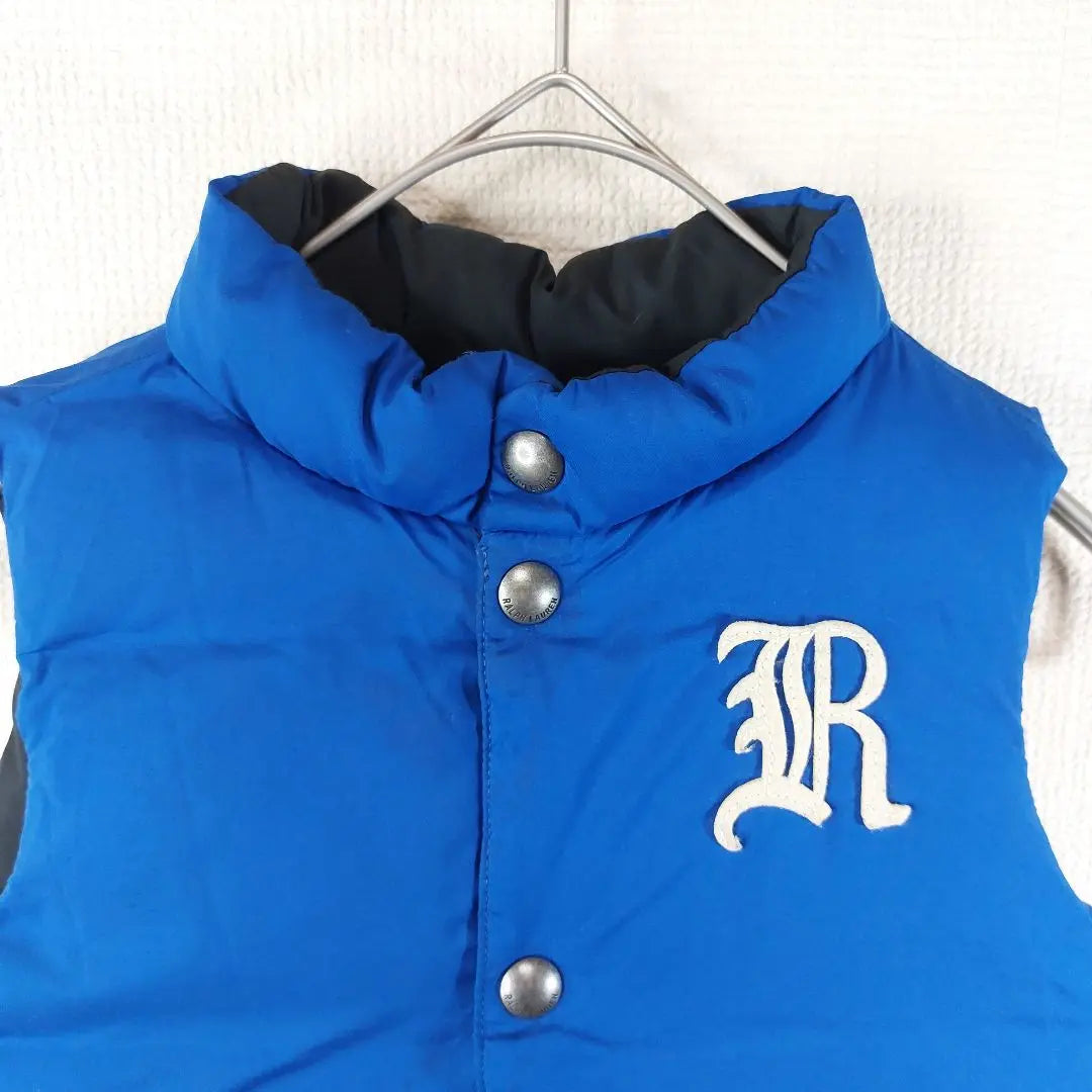 Polo Ralph Lauren Down Vest Reversible Black Blue 90