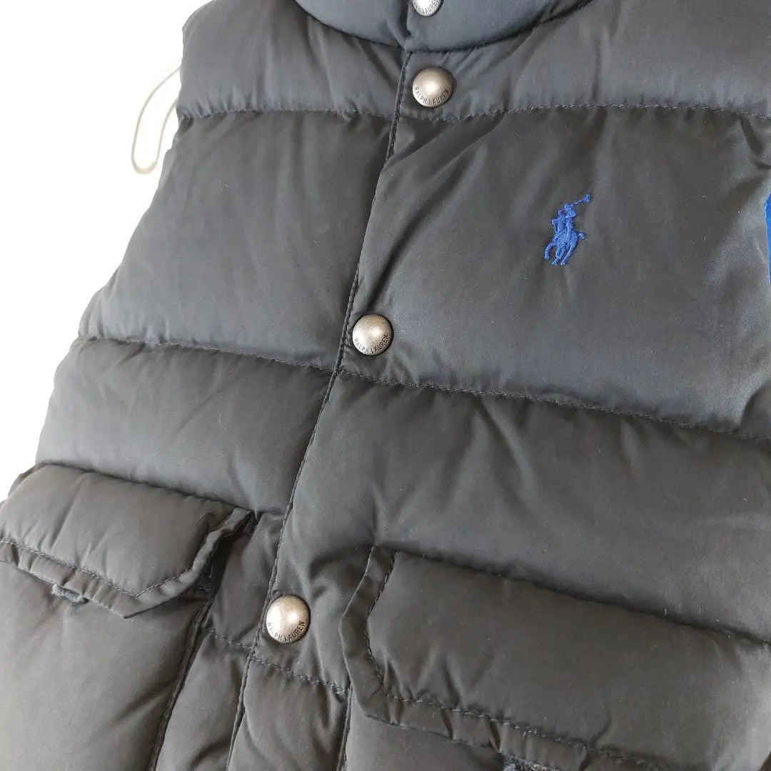 Polo Ralph Lauren Down Vest Reversible Black Blue 90