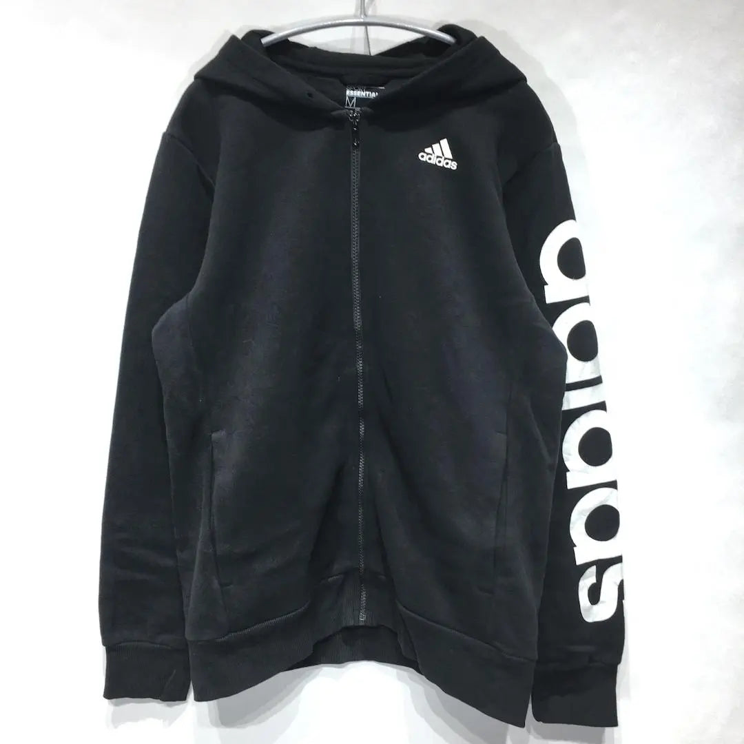 [Entrega inmediata] adidas sudadera con capucha M negro gran logo 1042 | 【即発】adidas アディダス パーカー M ブラック ビッグロゴ 1042