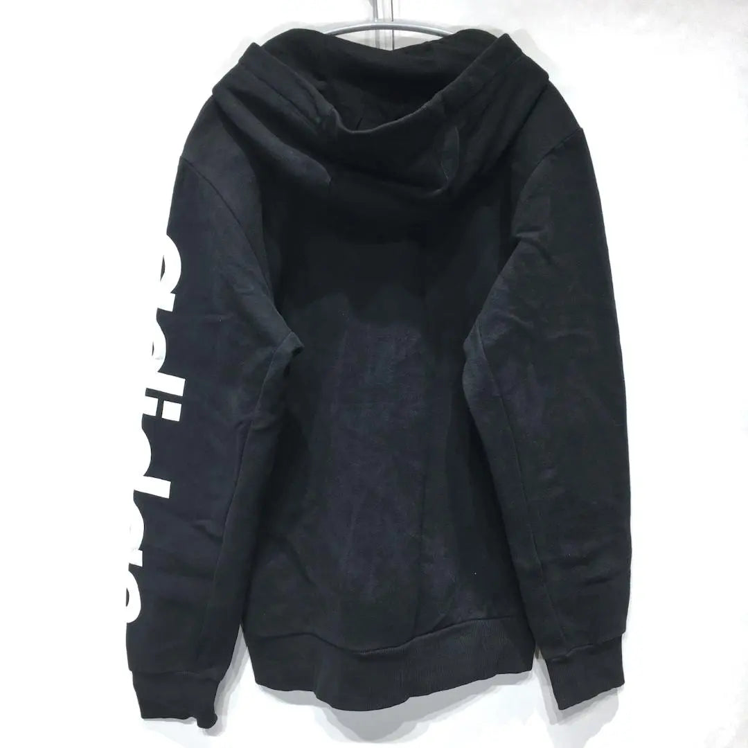 [Entrega inmediata] adidas sudadera con capucha M negro gran logo 1042 | 【即発】adidas アディダス パーカー M ブラック ビッグロゴ 1042