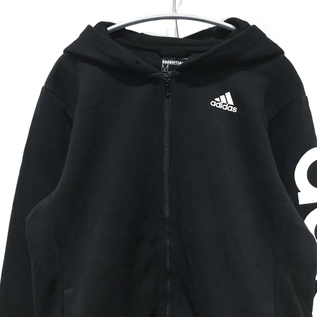 [Entrega inmediata] adidas sudadera con capucha M negro gran logo 1042 | 【即発】adidas アディダス パーカー M ブラック ビッグロゴ 1042