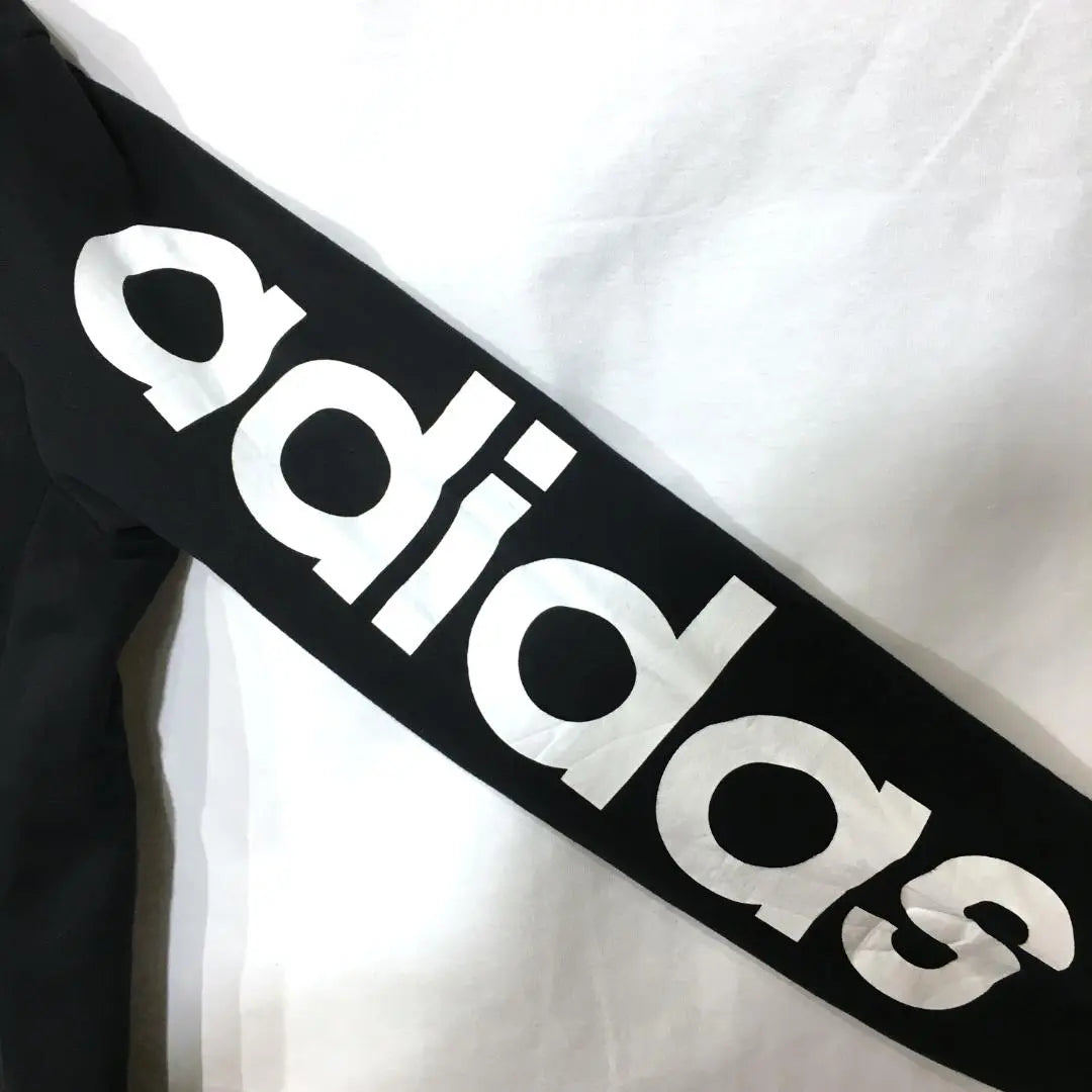 [Entrega inmediata] adidas sudadera con capucha M negro gran logo 1042 | 【即発】adidas アディダス パーカー M ブラック ビッグロゴ 1042