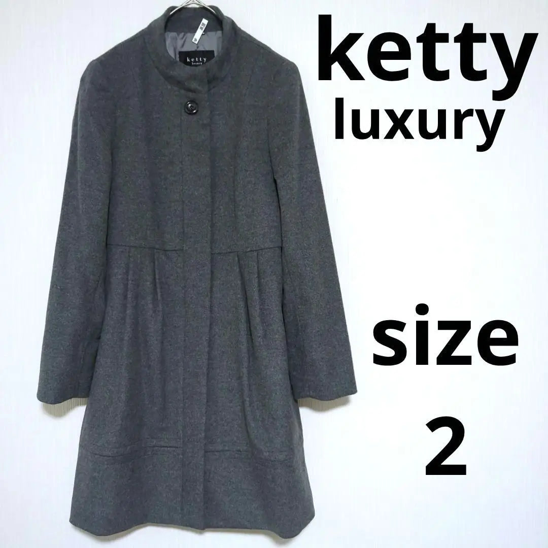 ketty luxury feminine long coat stand collar tuck waist