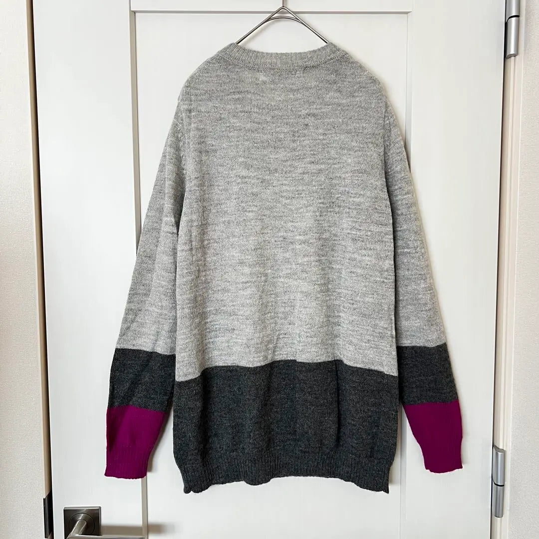 [Sweet Mind] Long-sleeved knit sweater, soft material, M, grey, vintage